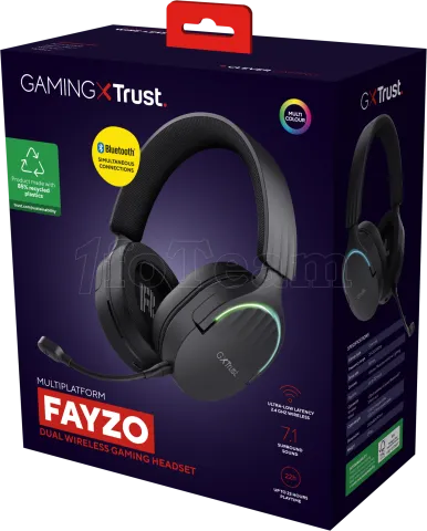 Photo de Casque Gamer sans fil Trust GXT 491 Fayzo (Noir)