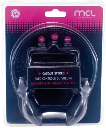 Photo de Casque MCL Samar stéréo avec controle du volume (Noir)