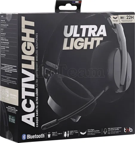 Photo de Casque Micro Bluetooth T'nB ActivLight (Noir)