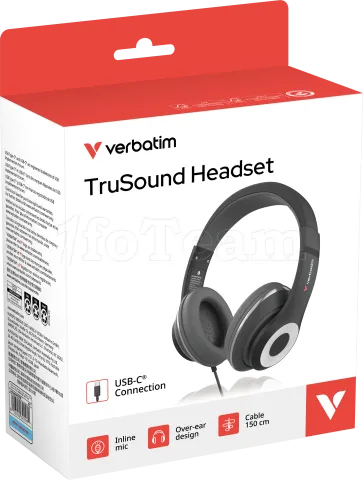 Photo de Casque Micro filaire Verbatim TruSound (Noir)