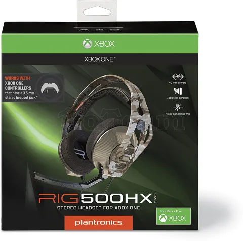 Photo de Casque Micro Plantronics Gaming RIG 500HX Pour Xbox One (Motif Camouflage)