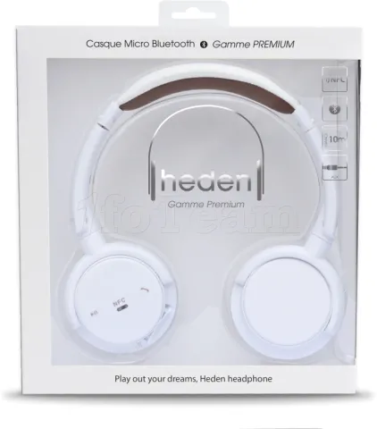 Photo de Casque Micro Sans Fil Bluetooth Heden Premium (Blanc)