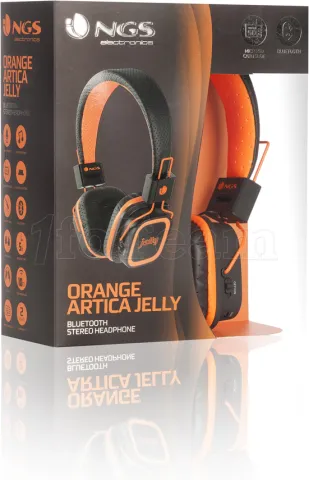 Photo de Casque Micro Sans Fil Bluetooth NGS Artica Jelly (Orange)