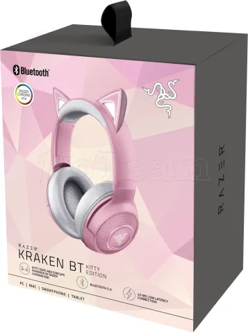 Photo de Casque Micro sans fil Bluetooth Razer Kraken BT Kitty (Rose)