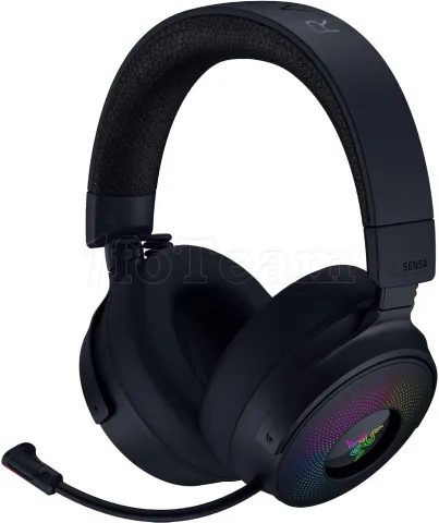 Photo de Casque Micro sans fil Razer Kraken V4 Pro RGB (Noir)