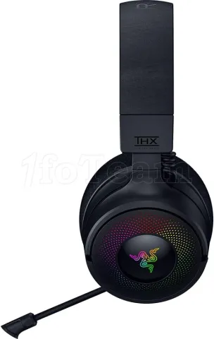 Photo de Casque Micro sans fil Razer Kraken V4 Pro RGB (Noir)