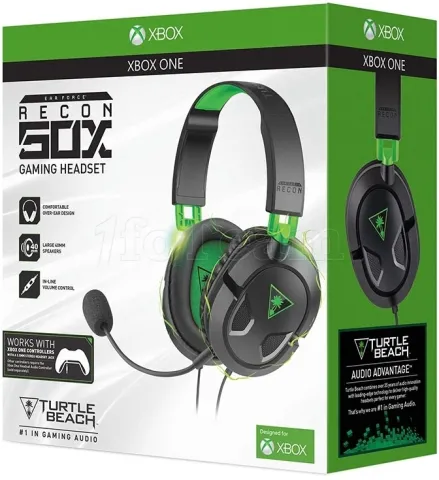 Photo de Casque Micro Turtle Beach Ear Force Recon 50X (Noir/Vert)