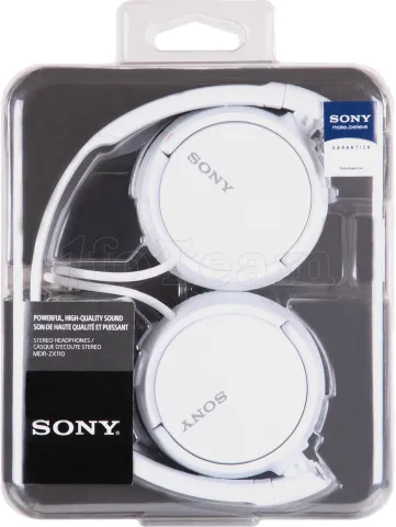 Photo de Casque pliable Sony MDR-ZX110B (Blanc)