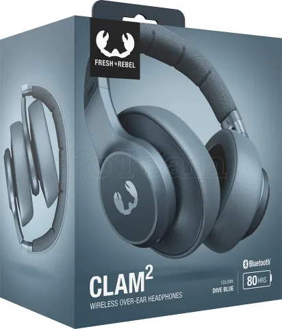 Photo de Casque sans fil Bluetooth Fresh'n Rebel Clam 2 (Bleu)