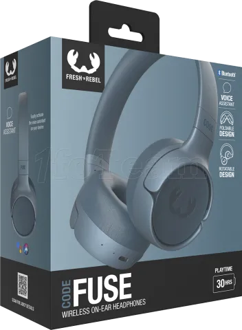 Photo de Casque sans fil Bluetooth Fresh'n Rebel Code Fuse (Blue)