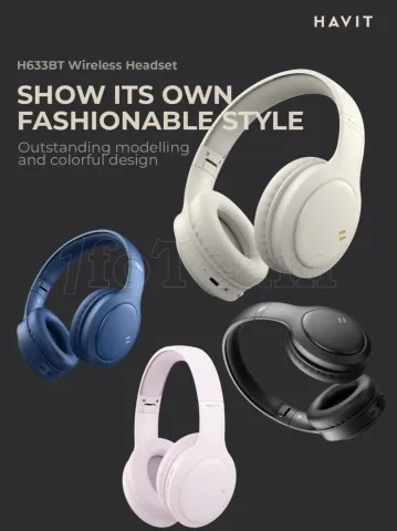 Photo de Casque sans fil Bluetooth Havit H633BT (Noir)