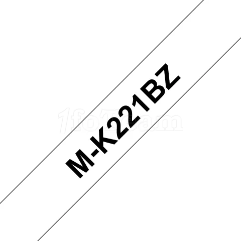 Photo de Cassette de Ruban Brother M-K221BZ 9mmx8m (Noir/Blanc)