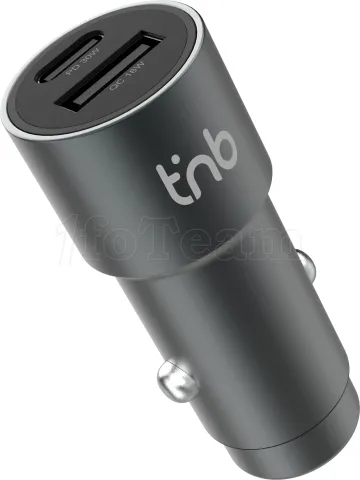 Photo de Chargeur Allume Cigare T'nB 1x USB-A + 1x USB-C 48W (Gris)