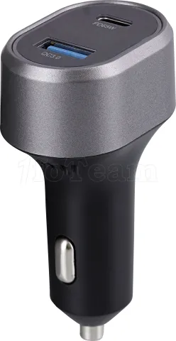 Photo de Chargeur Allume Cigare T'nb 1x USB-A et 1x USB-C 83W (Noir/Gris)