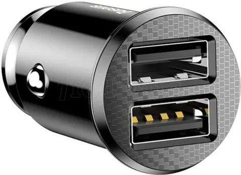 Photo de Chargeur de voiture Allume Cigare Baseus 2xUSB Noir (3,1A)