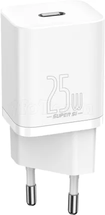 Photo de Chargeur secteur Baseus Super Si 1x port USB-C 25W (Blanc)