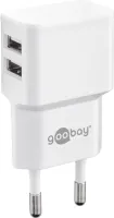 Photo de Chargeur secteur Goobay 2x ports USB-A 12W (Blanc)