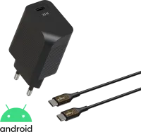 Photo de Chargeur secteur Green_e 1 port USB-C 30W avec cable 1,3m (Noir)