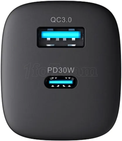 Photo de Chargeur secteur Havit UC30 Pro - 1x USB-C + 1x USB-A 30W (Noir)