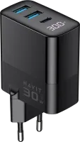 Photo de Chargeur secteur Havit UCLE001 - 1x USB-C + 2x USB-A 30W (Noir)