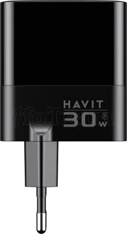 Photo de Chargeur secteur Havit UCLE001 - 1x USB-C + 2x USB-A 30W (Noir)