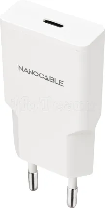 Photo de Chargeur secteur Nanocable 1x USB-C 20W (Blanc)