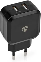 Photo de Chargeur secteur Nedis 2 ports USB-A 24W (Noir)