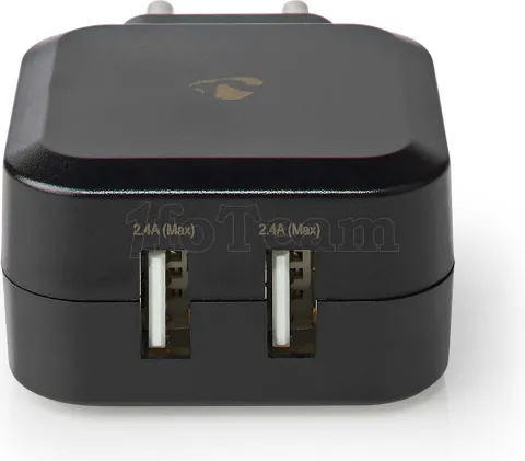 Photo de Chargeur secteur Nedis 2 ports USB-A 24W (Noir)