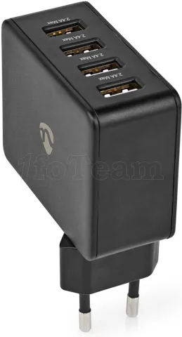 Photo de Chargeur secteur Nedis 4 ports USB-A 24W (Noir)