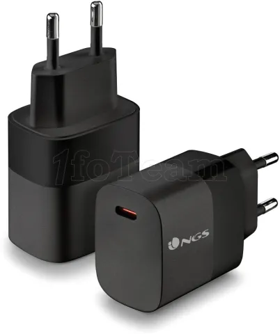 Photo de Chargeur secteur NGS Bud 1x USB-C 20W (Noir)