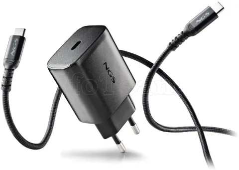 Photo de Chargeur secteur NGS Bud 1x USB-C 45W (Noir)