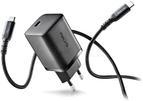 Photo de Chargeur secteur NGS Bud 1x USB-C 65W (Noir)