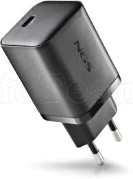 Photo de Chargeur secteur NGS Bud USB-C pour ordinateur portable ACER 65W + embout USB-C (Noir)