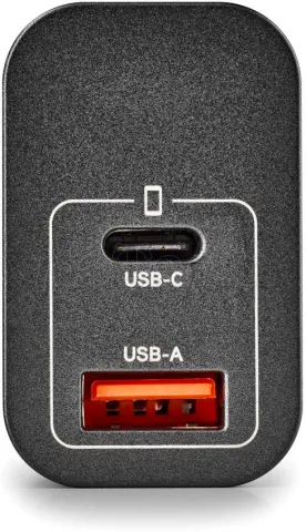 Photo de Chargeur secteur NGS Era 1x USB-C + 1x USB-A 20W (Noir)