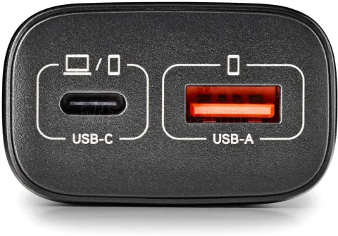 Photo de Chargeur secteur NGS Era 1x USB-C + 1x USB-A 45W (Noir)