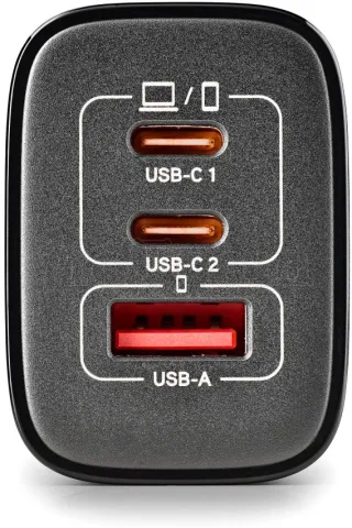 Photo de Chargeur secteur NGS Era 2x USB-C + 1x USB-A 65W (Noir)