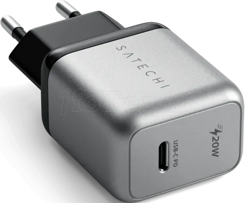 Photo de Chargeur secteur Satechi 1x port USB-C 20W (Gris)