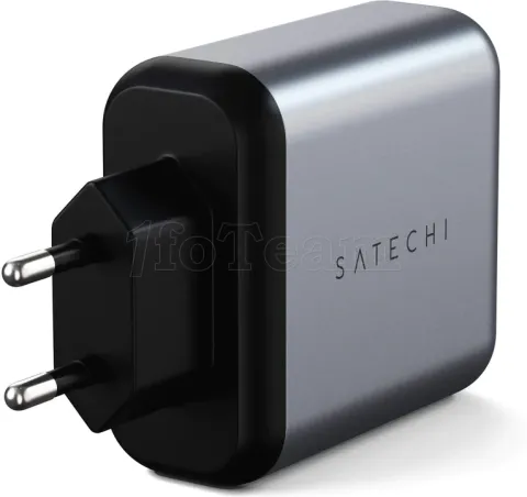 Photo de Chargeur secteur Satechi Dual 1x port USB-A + 1x port USB-C 30W (Gris)
