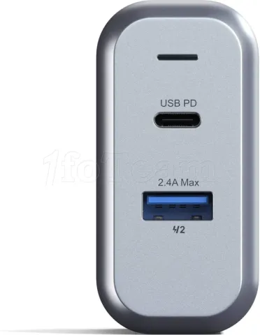 Photo de Chargeur secteur Satechi Dual 1x port USB-A + 1x port USB-C 30W (Gris)