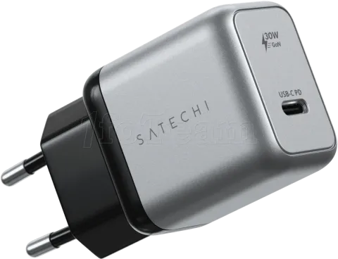 Photo de Chargeur secteur Satechi GaN 1x port USB-C 30W (Argent)