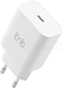 Photo de Chargeur secteur T'nB 1x port USB-C 20W (Blanc)