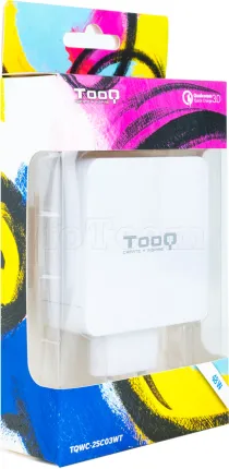 Photo de Chargeur secteur TooQ 1x port USB-A + 1x port USB-C 27W (Noir)