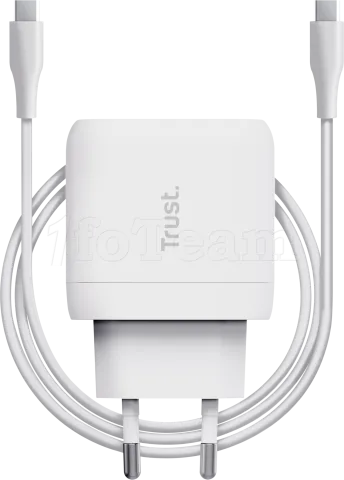 Photo de Chargeur secteur Trust Maxo 1x port USB-C - 45W (Blanc)