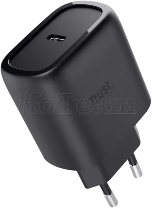 Photo de Chargeur secteur Trust Maxo 1x port USB-C - 45W- Cable 2m inclus (Noir)