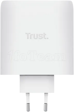 Photo de Chargeur secteur Trust Maxo 2x port USB-C - 100W (Blanc)