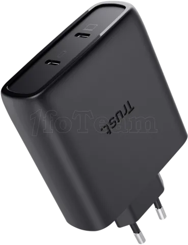Photo de Chargeur secteur Trust Maxo 2x port USB-C - 100W (Noir)