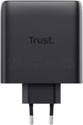 Photo de Chargeur secteur Trust Maxo 2x port USB-C - 100W (Noir)
