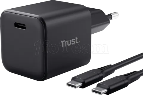Photo de Chargeur secteur Trust Maxo USB-C 65W avec cable (Noir)