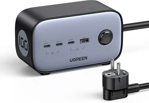 Photo de Chargeur secteur uGreen 1 port USB-A + 3 port USB-C 100W 1,8m (Noir)