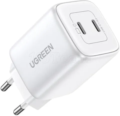 Photo de Chargeur secteur UGreen CD294 2x USB-C 45W (Blanc)